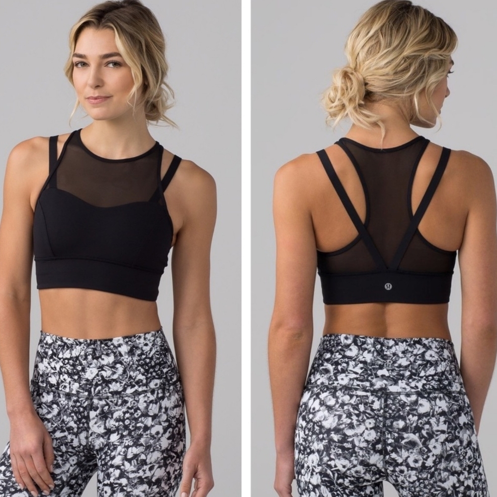 New Lululemon Sun Setter Mesh Sports Bra strappy 6